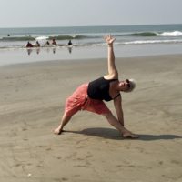 Yoga on a Goa beach