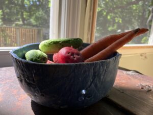 Bowl of garden veggies