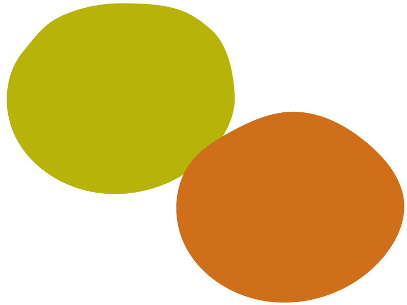 green and orange circle dot background