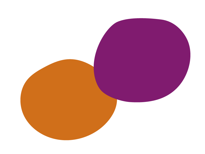 purple and orange circle dot background