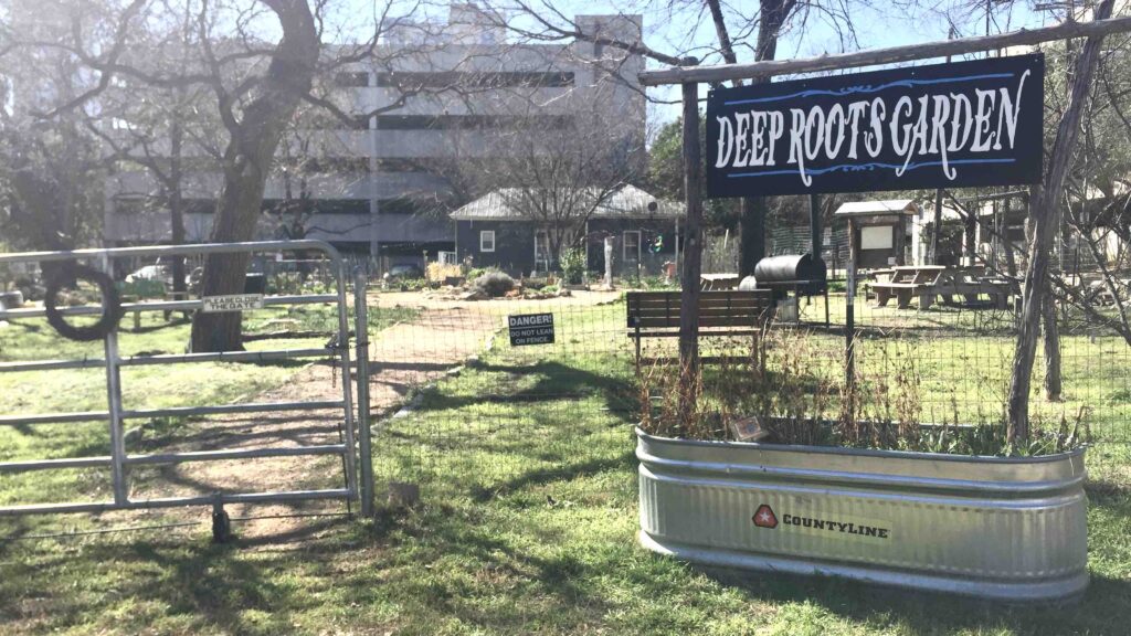 Deep Roots Garden Sign